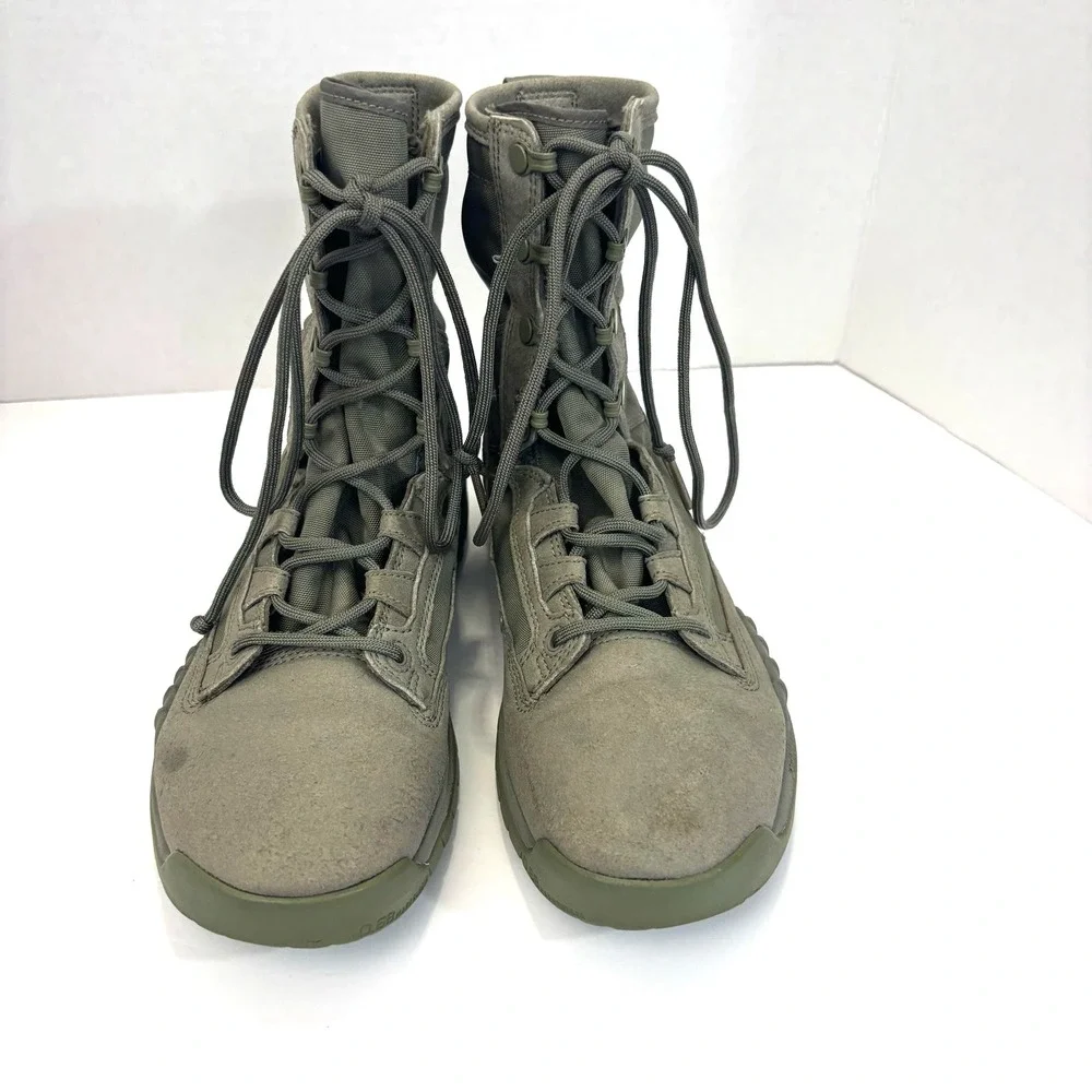Nike SFB Tactical Combat Boots Mens 5.5 Womens 7.5 Green Suede Lace Up Military